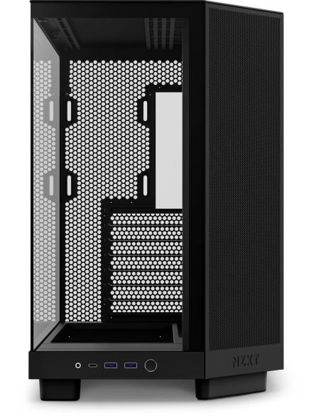 NZXT H6 Flow Cristal Templado USB-C 3.2 Negro