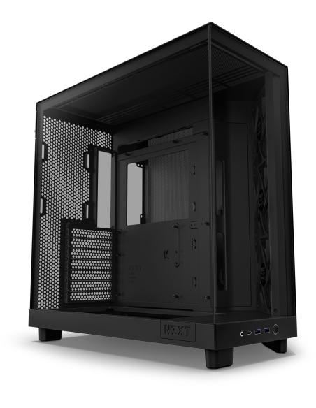 NZXT H6 Flow Cristal Templado USB-C 3.2 Negro