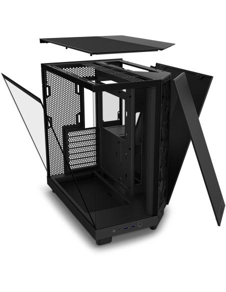 NZXT H6 Flow Cristal Templado USB-C 3.2 Negro