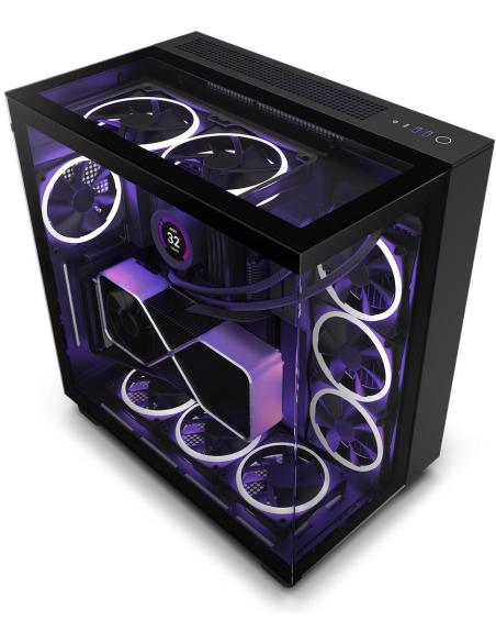 NZXT H9 Elite Cristal Templado USB 3.2 Negra