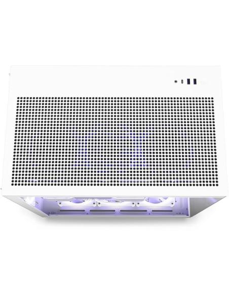 NZXT H9 Flow Cristal Templado USB 3.2 Blanca