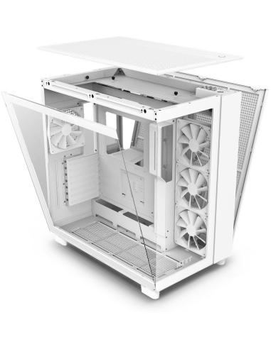 NZXT H9 Flow Cristal Templado USB 3.2 Blanca