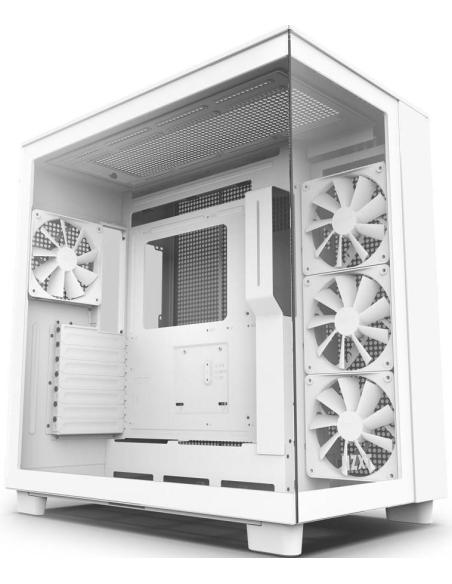 NZXT H9 Flow Cristal Templado USB 3.2 Blanca