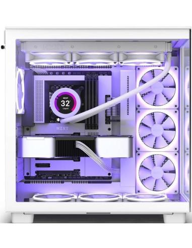 NZXT H9 Flow Cristal Templado USB 3.2 Blanca