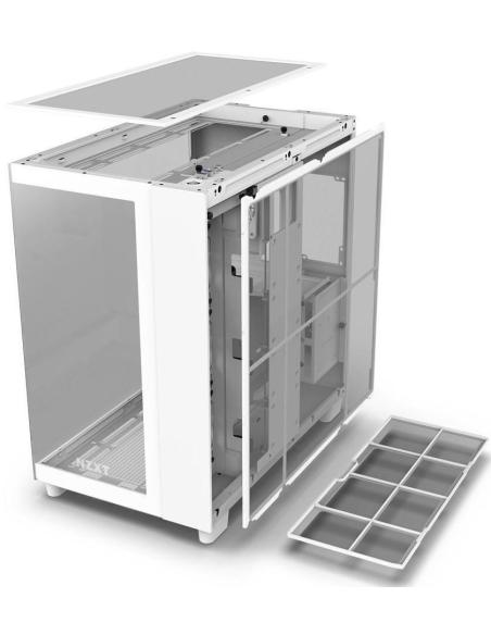 NZXT H9 Flow Cristal Templado USB 3.2 Blanca