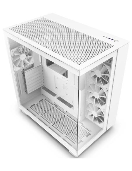 NZXT H9 Flow Cristal Templado USB 3.2 Blanca