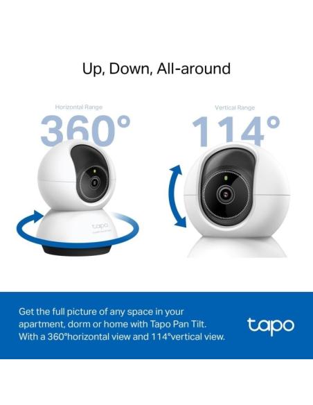 TP-Link TC72 Pan/Tilt AI Cámara Wi-Fi Vigilancia con Visión Nocturna 360º QHD