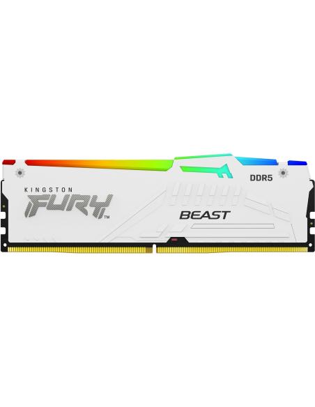 Kingston FURY Beast RGB DDR5 6000MHz 32GB CL30 ECC Blanco