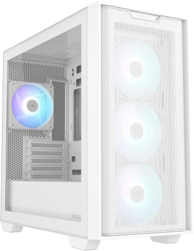 Asus A21 PLUS ARGB Mid Tower mATX Cristal Templado USB 3.0 Blanca