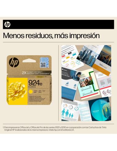 HP EvoMore 924e 4K0U9NE Cartucho de Tinta Original Amarilla
