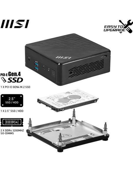 MSI Cubi 5 12M-212BES Intel Core i3-1215U Negro