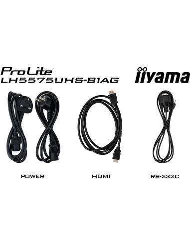 iiyama ProLite LH5575UHS-B1AG 55" PAntalla Interactiva IPS 4K Ultra HD Negro