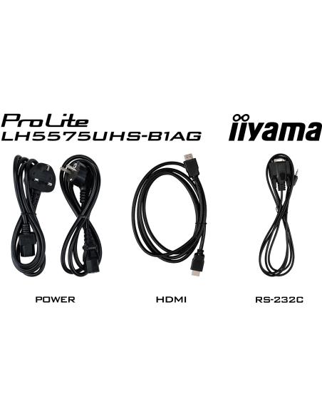 iiyama ProLite LH5575UHS-B1AG 55" PAntalla Interactiva IPS 4K Ultra HD Negro