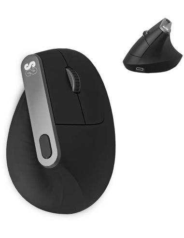 Subblim SUBMO-EDNVW01 Ratón Inalámbrico Ergonómico 4000 DPI Bluetooth/2.4GHz Negro