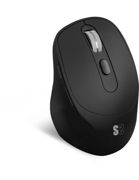 Subblim Comfort Ergo Dual Ratón Ergonómico Inalámbrico para Diestros 2400 DPI Negro