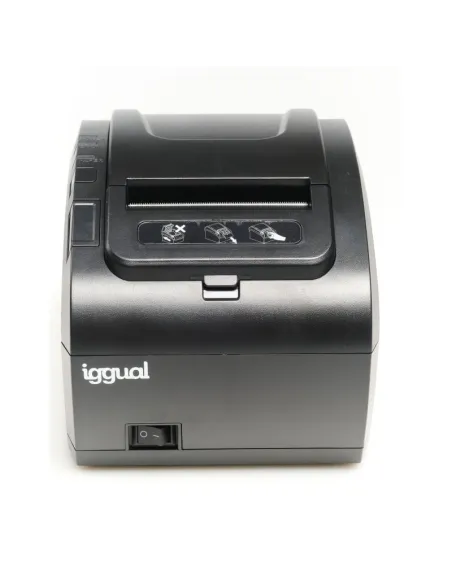 Iggual TP8002 Impresora de Tickets Térmica USB + Ethernet Negra