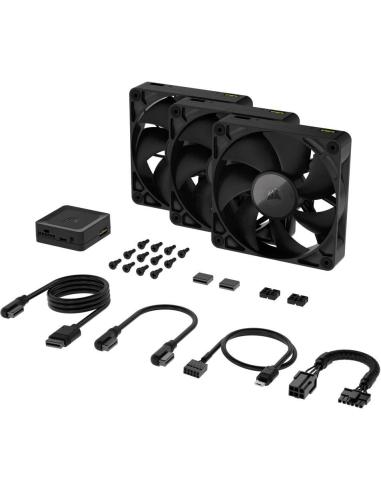 Corsair RX120 PWM 3 Ventiladores 120 mm Negro