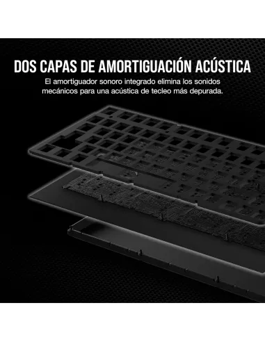 Corsair K65 PLUS WIRELESS 75% Teclado Mecánico Inalámbrico Gaming Hot Swapped MLX Red