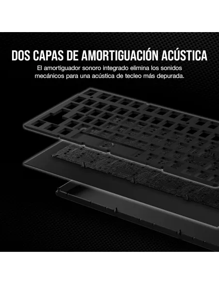 Corsair K65 PLUS WIRELESS 75% Teclado Mecánico Inalámbrico Gaming Hot Swapped MLX Red