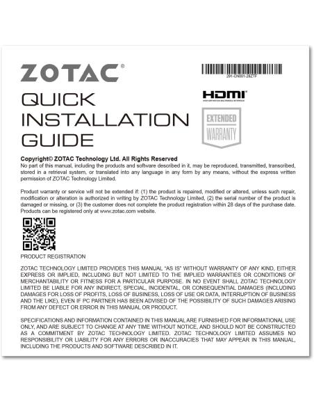 Zotac Gaming Geforce RTX 3050 Solo 6GB GDDR6