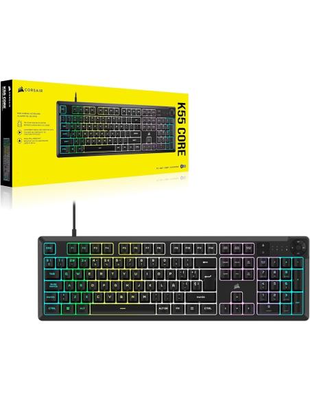 Corsair K55 CORE RGB Teclado Gaming Retroiluminado Negro