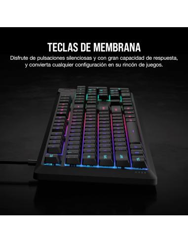 Corsair K55 CORE RGB Teclado Gaming Retroiluminado Negro