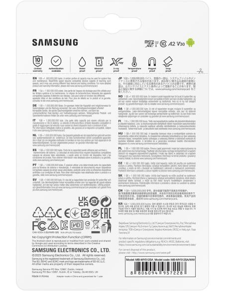 Samsung PRO Ultimate 512GB MicroSDXC UHS-I U3 A2 V30 + Adaptador SD
