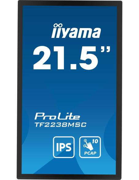 iiyama ProLite TF2238MSC-B1 21.5" Pantalla Interactiva IPS Full HD Táctil Negro