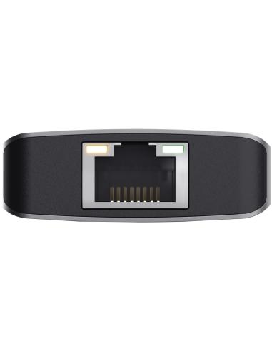 Trust Dalyx USB/USB-C/HDMI/RJ 6 Puertos Negro/Plata
