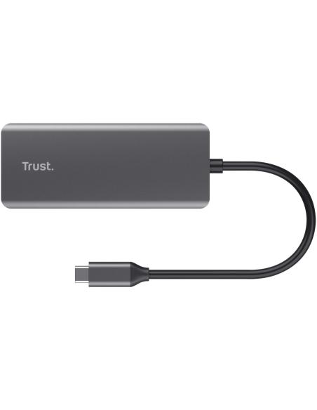 Trust Dalyx USB/USB-C/HDMI/RJ 6 Puertos Negro/Plata