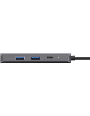 Trust Dalyx USB/USB-C/HDMI/RJ 6 Puertos Negro/Plata