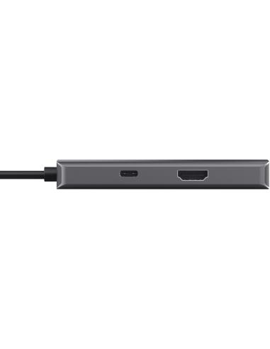 Trust Dalyx USB/USB-C/HDMI/RJ 6 Puertos Negro/Plata