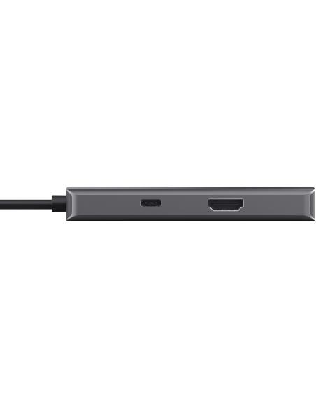 Trust Dalyx USB/USB-C/HDMI/RJ 6 Puertos Negro/Plata