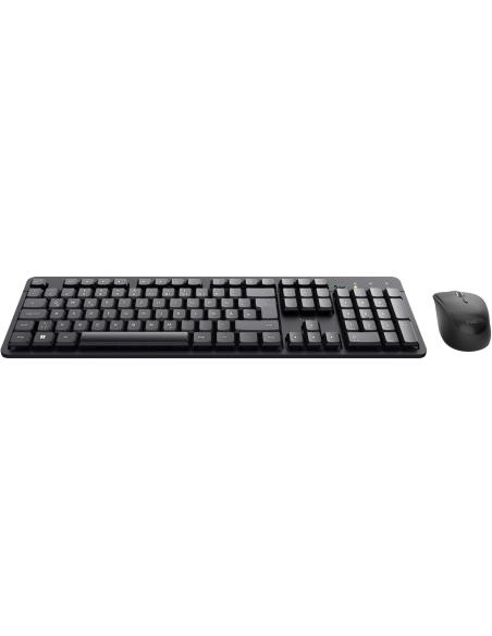 Trust TKM-360 Kit Teclado Inalámbrico + Ratón Inalámbricos 1600DPI Negros