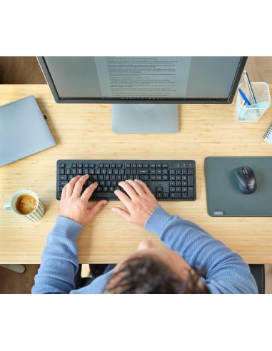 Trust TKM-360 Kit Teclado Inalámbrico + Ratón Inalámbricos 1600DPI Negros