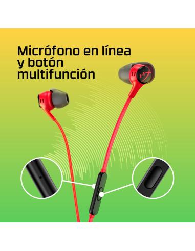 HyperX Cloud EarBuds II Auriculares Gaming Intraurales con Micrófono Negros