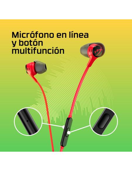 HyperX Cloud EarBuds II Auriculares Gaming Intraurales con Micrófono Negros