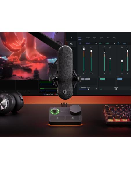 Steelseries Alias Pro Micrófono Condensador Cardioide XLR Negro + Mezclador de Canales
