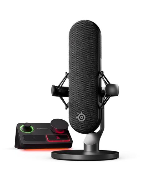 Steelseries Alias Pro Micrófono Condensador Cardioide XLR Negro + Mezclador de Canales