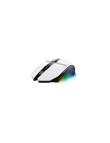 Trust GXT 110 FELOX Ratón Gaming Inalámbrico Iluminado 4800 DPI Blanco