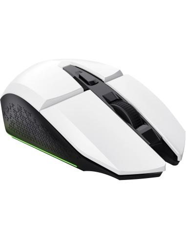 Trust GXT 110 FELOX Ratón Gaming Inalámbrico Iluminado 4800 DPI Blanco