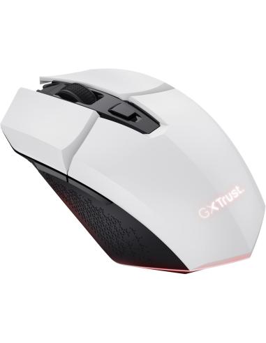 Trust GXT 110 FELOX Ratón Gaming Inalámbrico Iluminado 4800 DPI Blanco