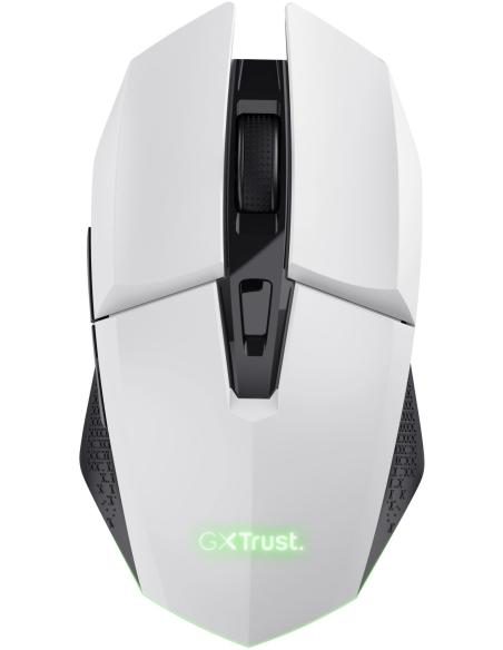 Trust GXT 110 FELOX Ratón Gaming Inalámbrico Iluminado 4800 DPI Blanco