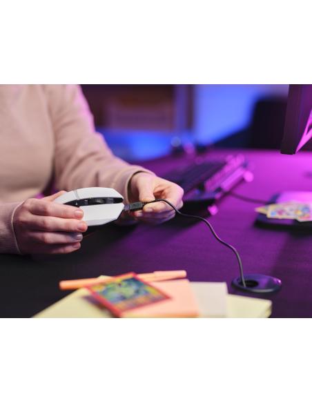 Trust GXT 110 FELOX Ratón Gaming Inalámbrico Iluminado 4800 DPI Blanco