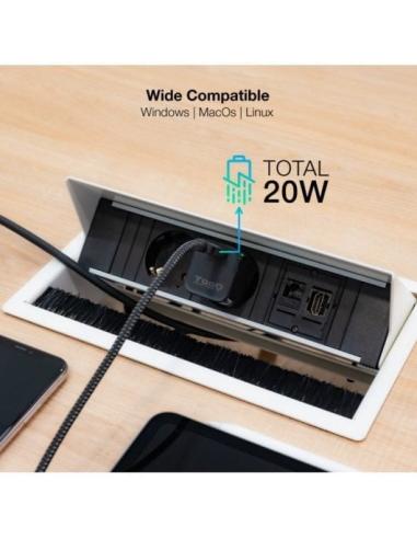 TooQ TQWC-PD20 Cargador de Pared 20 W USB-C Negro