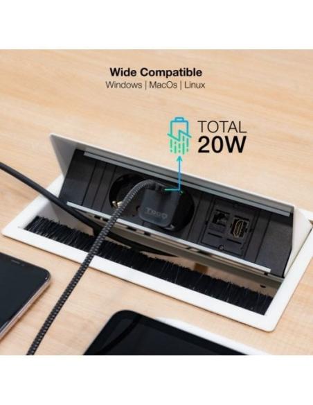 TooQ TQWC-PD20 Cargador de Pared 20 W USB-C Negro