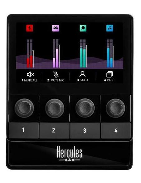 Hercules 4780933 Controlador de Audio 4 Botones Negro