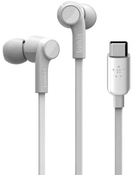 Belkin Rockstar Auriculares USB-C Blancos