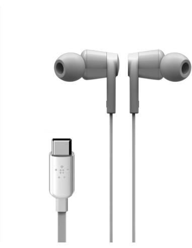 Belkin Rockstar Auriculares USB-C Blancos