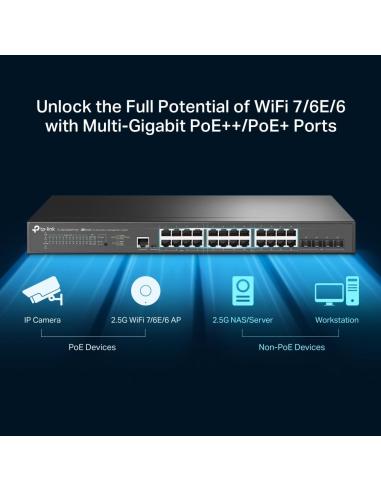 TP-Link TL-SG3428XPP-M2 Switch Gestionado L2+ PoE 24 Puertos Ethernet + 4 SFP+